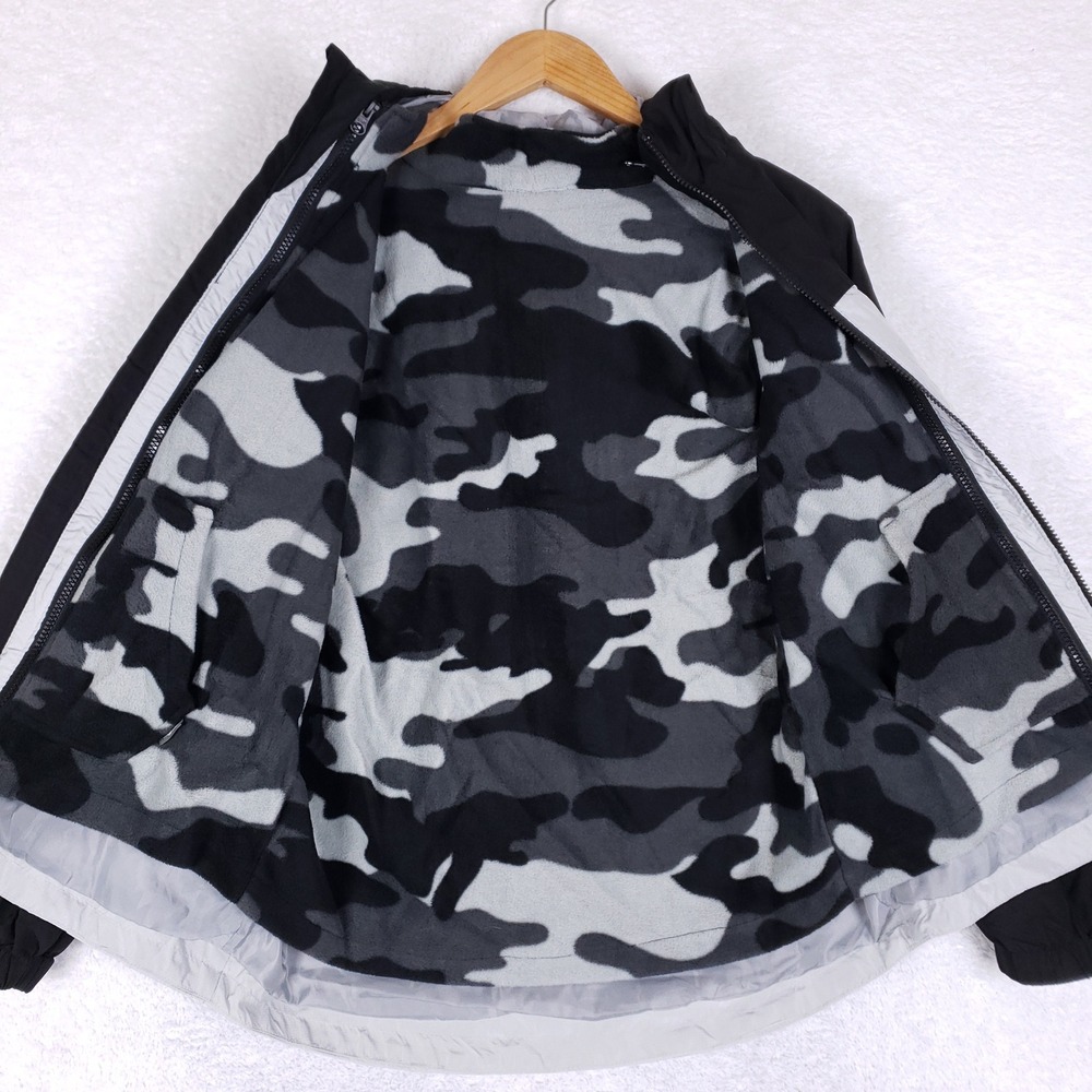 Eddie Bauer 3-in-1 Windbreaker Jacket Youth L 14/16 Removable Fleece Liner Gray - Picture 4 of 11